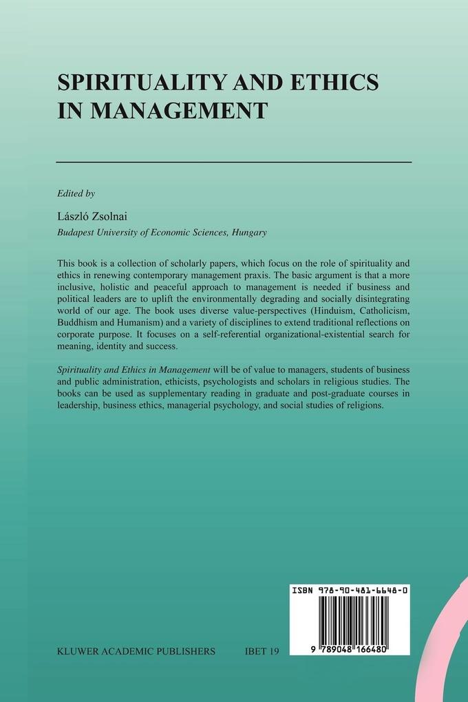 Weitere Ansicht: Spirituality and Ethics in Management
