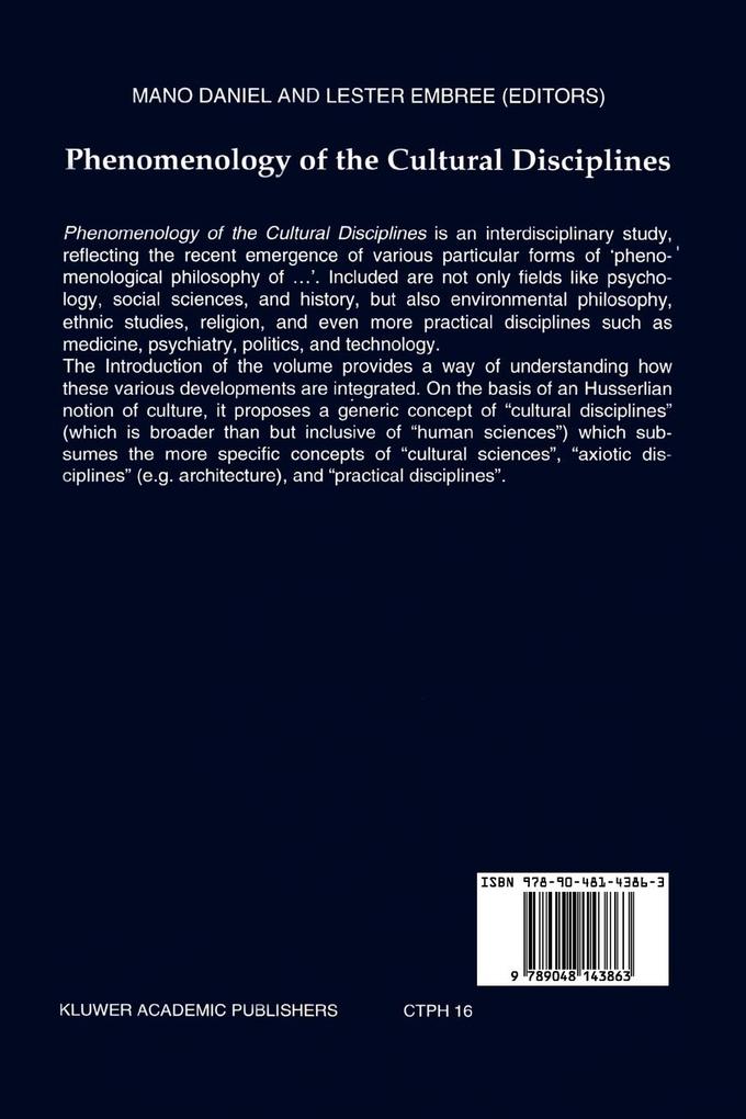 Weitere Ansicht: Phenomenology of the Cultural Disciplines
