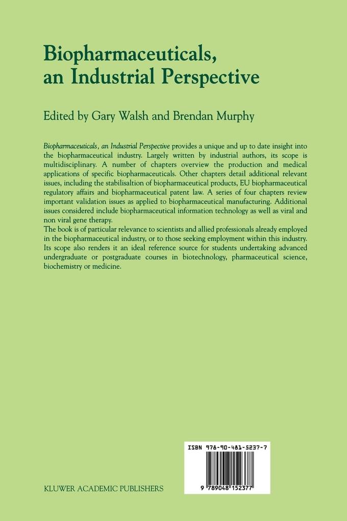 Weitere Ansicht: Biopharmaceuticals, an Industrial Perspective