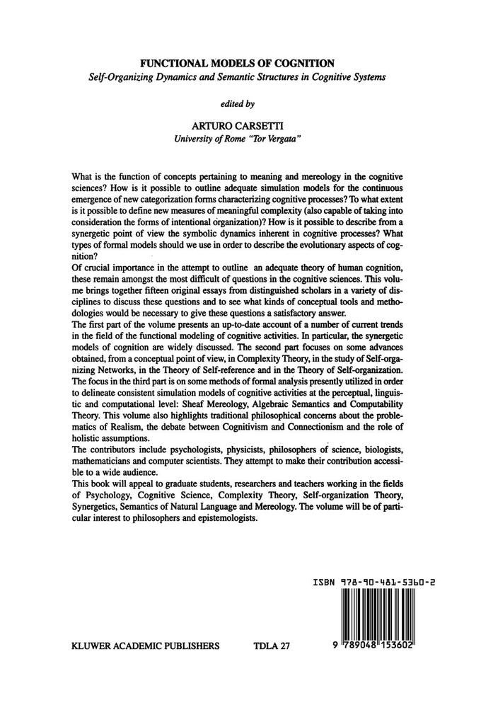 Weitere Ansicht: Functional Models of Cognition