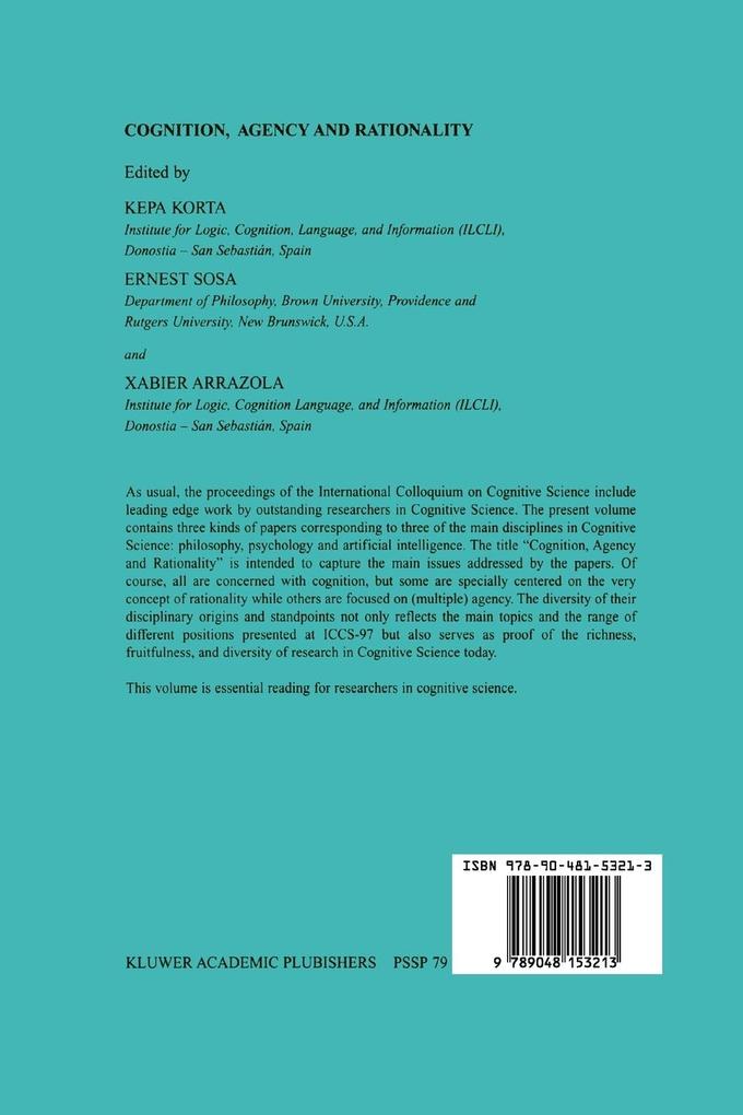 Weitere Ansicht: Cognition, Agency and Rationality