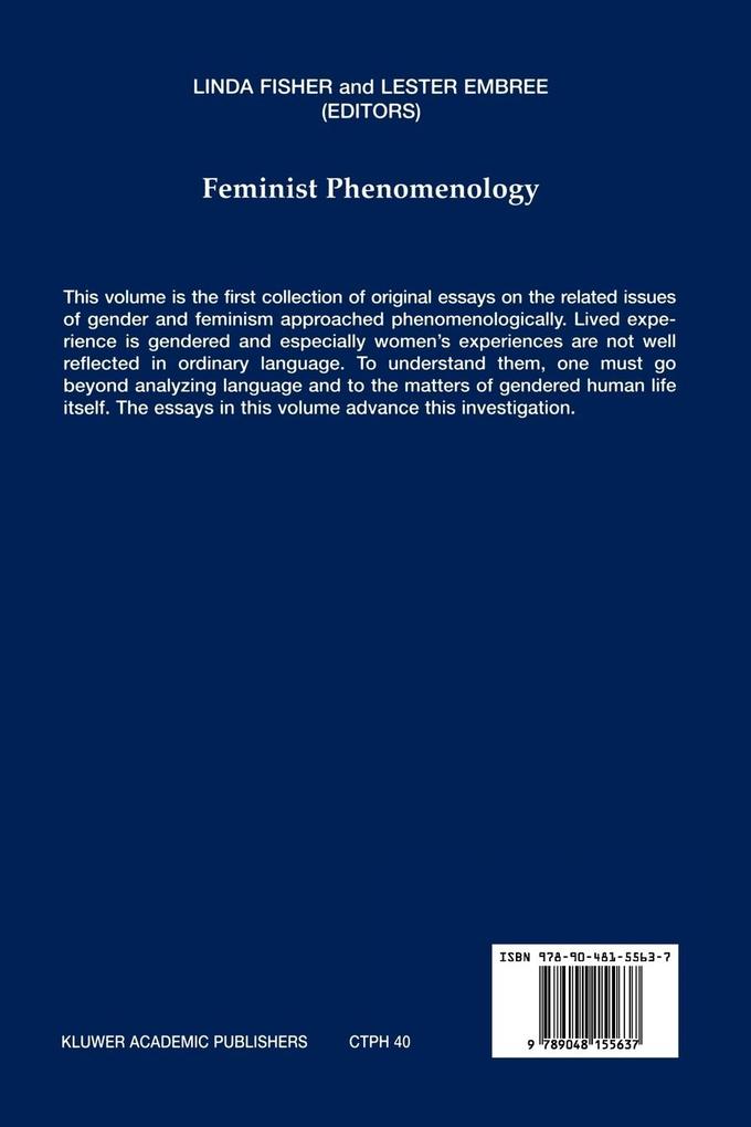 Weitere Ansicht: Feminist Phenomenology