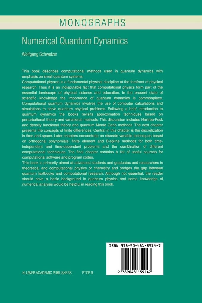 Weitere Ansicht: Numerical Quantum Dynamics | W. Schweizer