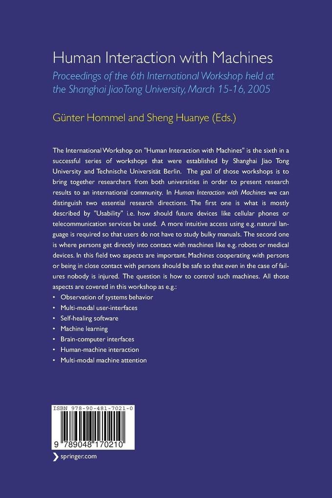 Weitere Ansicht: Human Interaction with Machines