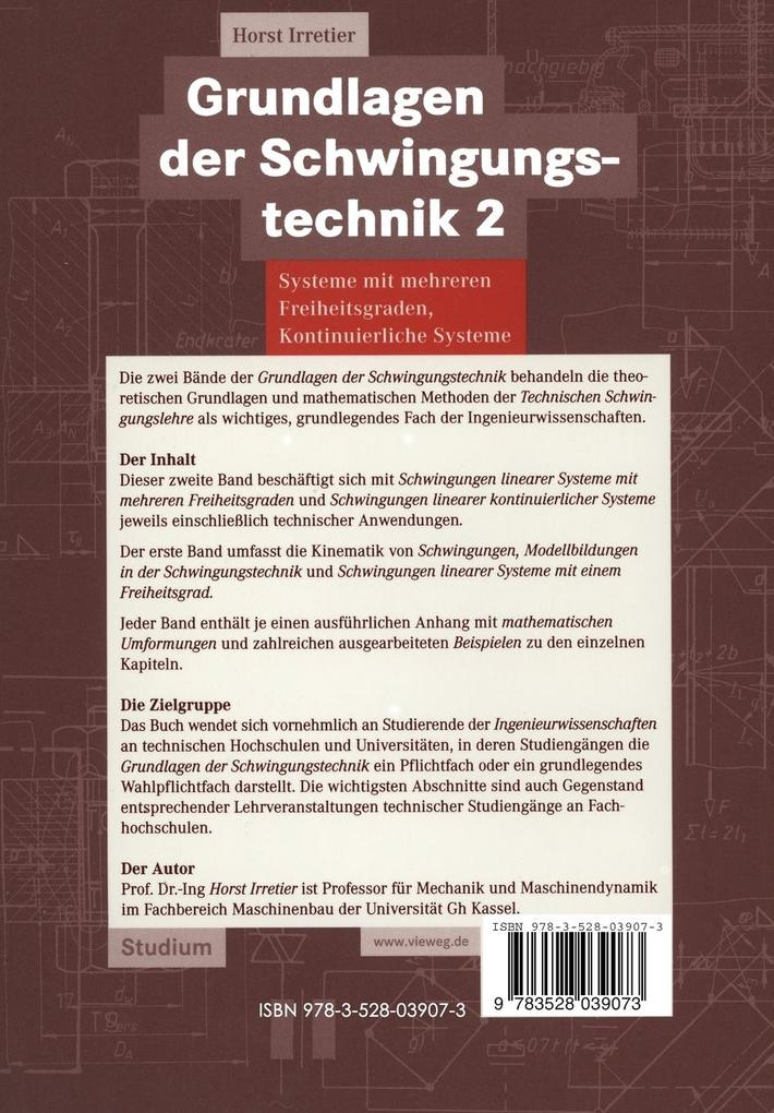 Weitere Ansicht: Grundlagen der Schwingungstechnik 2 | Horst Irretier