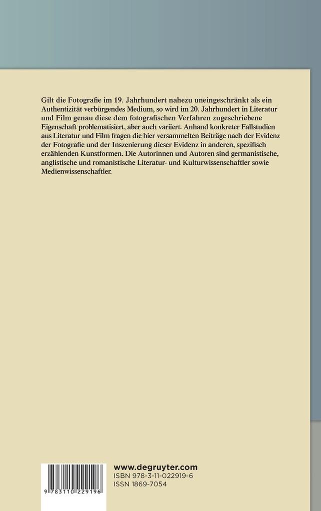 Weitere Ansicht: Visuelle Evidenz