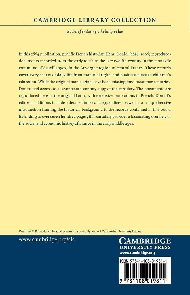 Weitere Ansicht: Cartulaire de Sauxillanges