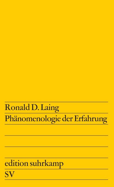 Produktbild: Phänomenologie der Erfahrung | Ronald D. Laing
