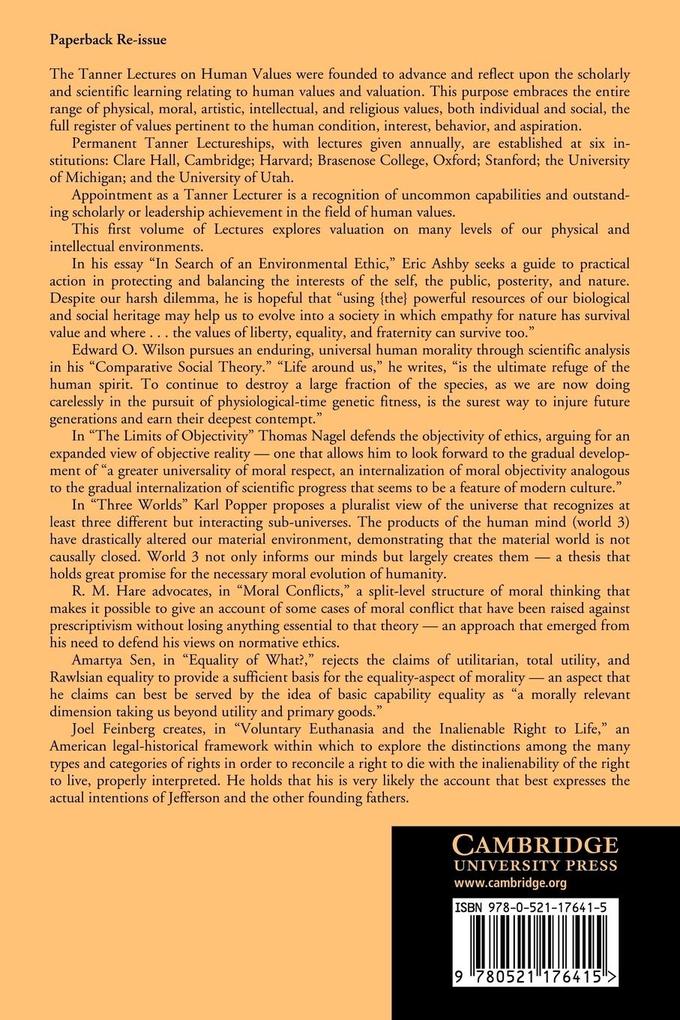 Weitere Ansicht: The Tanner Lectures on Human Values | McMurrin