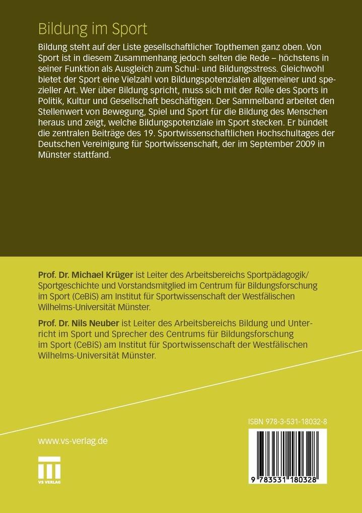Weitere Ansicht: Bildung im Sport