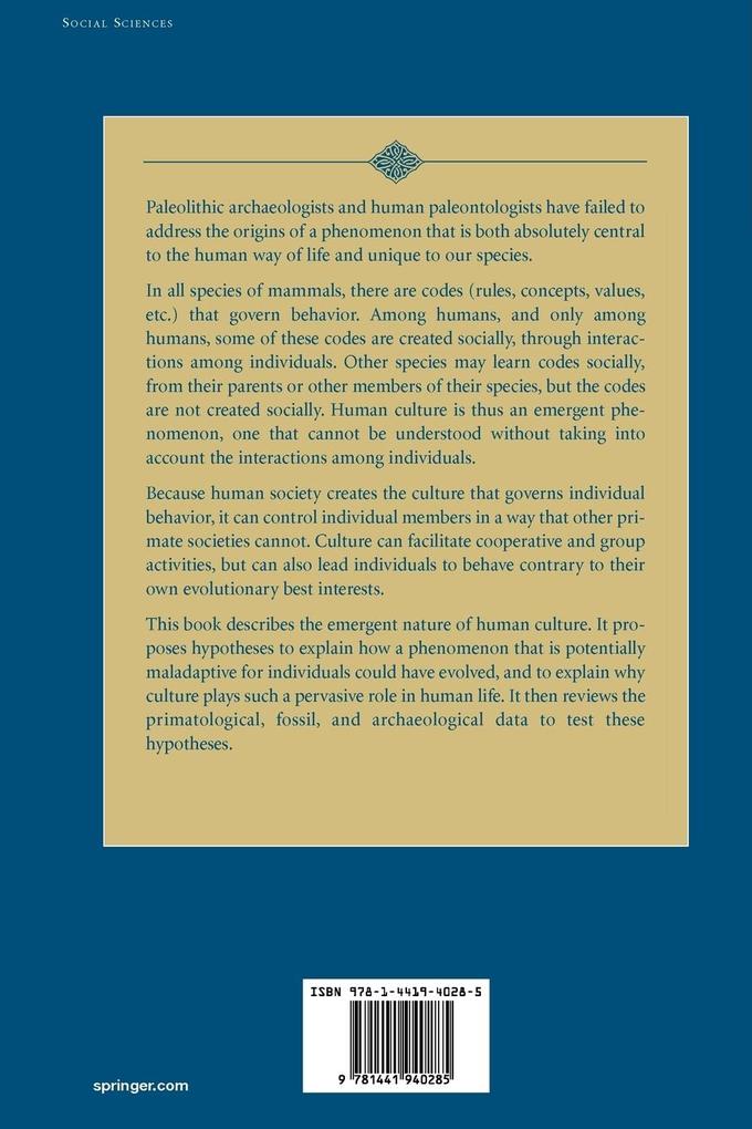Weitere Ansicht: The Emergence of Culture | Philip Chase