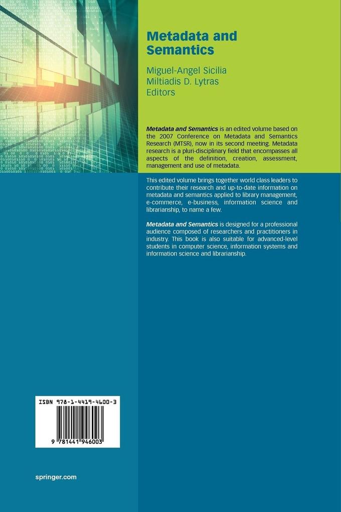 Weitere Ansicht: Metadata and Semantics