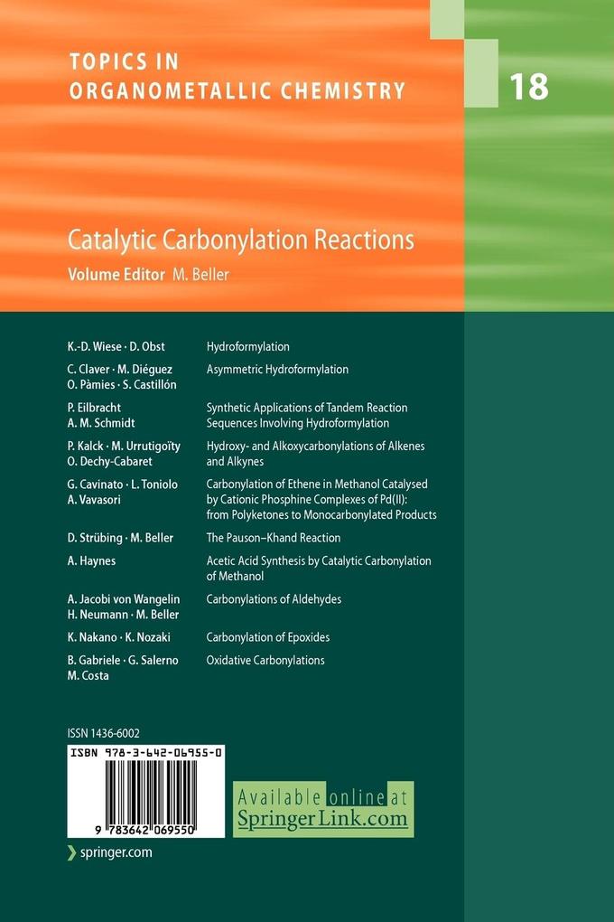 Weitere Ansicht: Catalytic Carbonylation Reactions