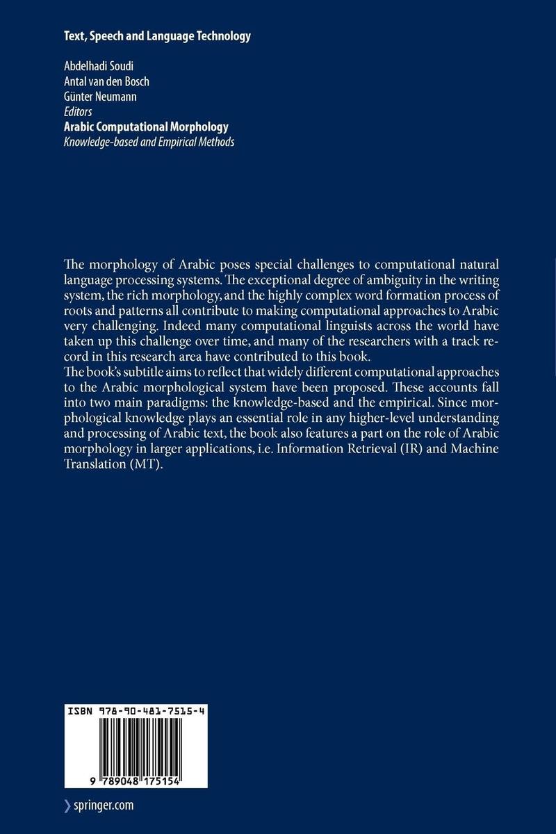 Weitere Ansicht: Arabic Computational Morphology