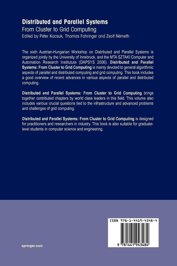 Weitere Ansicht: Distributed and Parallel Systems