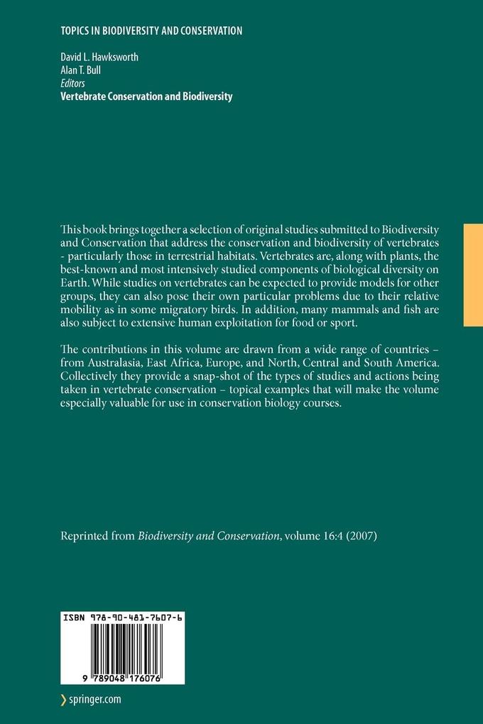 Weitere Ansicht: Vertebrate Conservation and Biodiversity