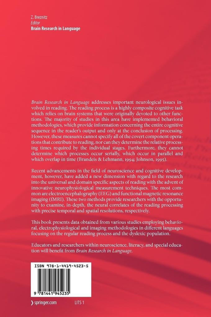 Weitere Ansicht: Brain Research in Language