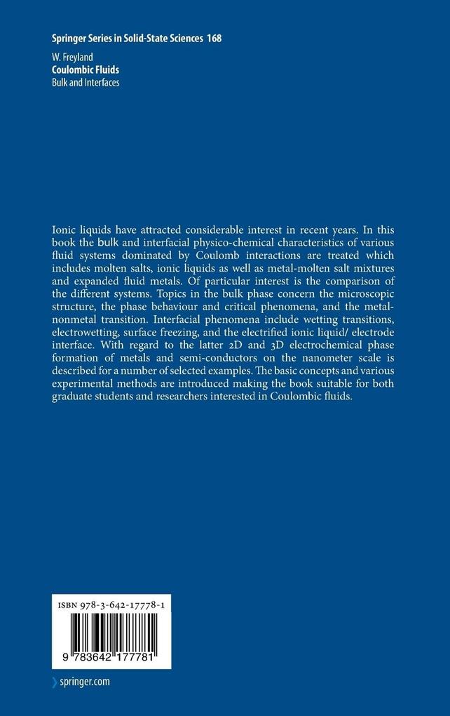 Weitere Ansicht: Coulombic Fluids | Werner Freyland