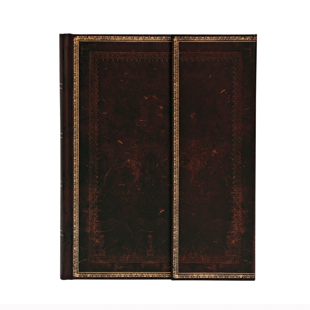 Produktbild: Black Moroccan Ultra Lined Hardcover Journal (Wrap Closure) | Paperblanks