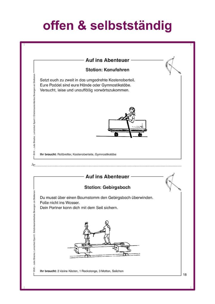 Weitere Ansicht: Lernzirkel Sport I: Erlebnisorientiertes Bewegen an Stationen | Julia Bracke