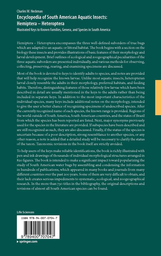Weitere Ansicht: Encyclopedia of South American Aquatic Insects: Hemiptera - Heteroptera | Charles W. Heckman