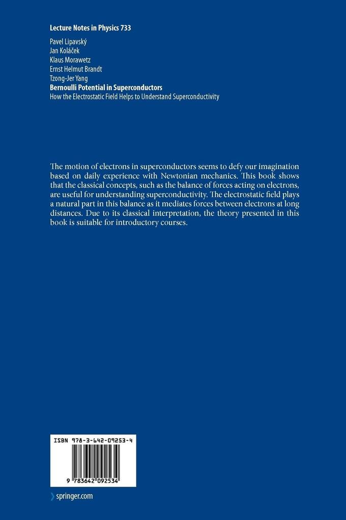 Weitere Ansicht: Bernoulli Potential in Superconductors | Ernst Helmut Brandt, Jan Kolácek, Pavel Lipavsky, Klaus Morawetz, Tzong-Jer Yang