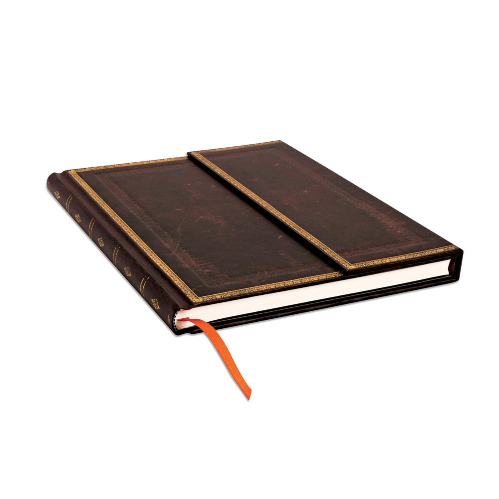 Weitere Ansicht: Black Moroccan Ultra Lined Hardcover Journal (Wrap Closure) | Paperblanks