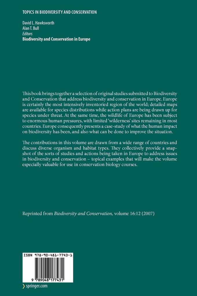 Weitere Ansicht: Biodiversity and Conservation in Europe