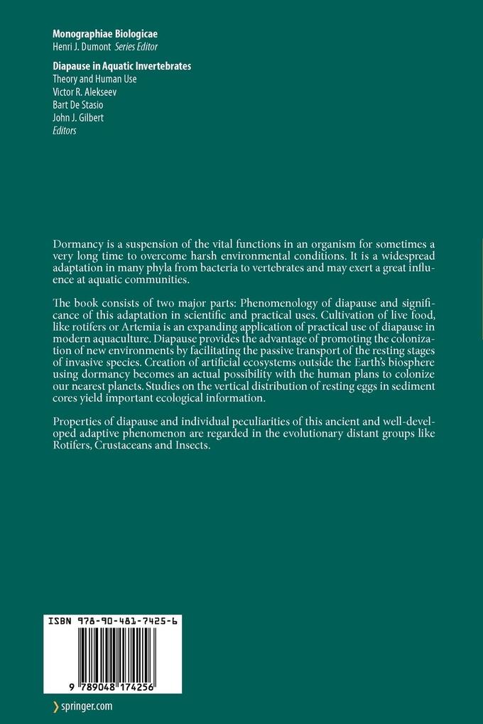 Weitere Ansicht: Diapause in Aquatic Invertebrates