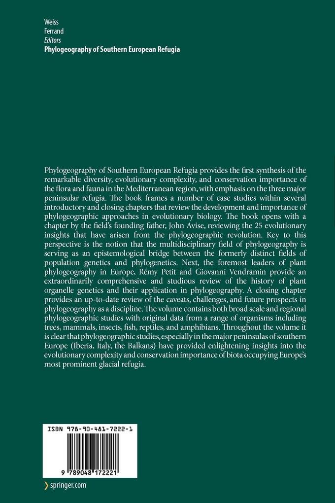 Weitere Ansicht: Phylogeography of Southern European Refugia
