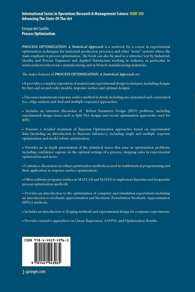 Weitere Ansicht: Process Optimization | Enrique Del Castillo