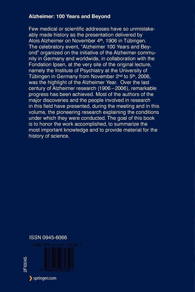 Weitere Ansicht: Alzheimer: 100 Years and Beyond