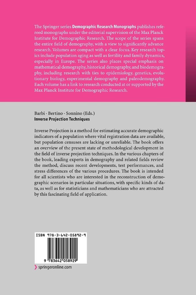 Weitere Ansicht: Inverse Projection Techniques