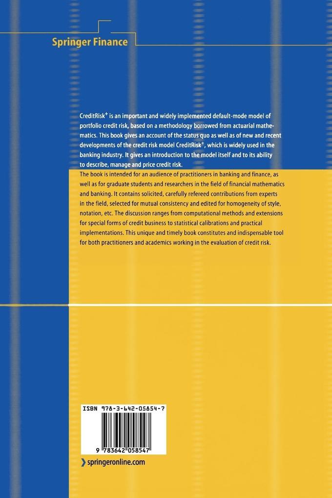 Weitere Ansicht: CreditRisk+ in the Banking Industry