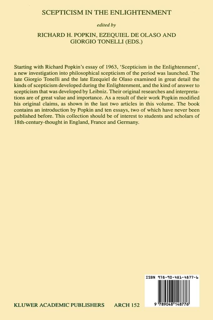Weitere Ansicht: Scepticism in the Enlightenment