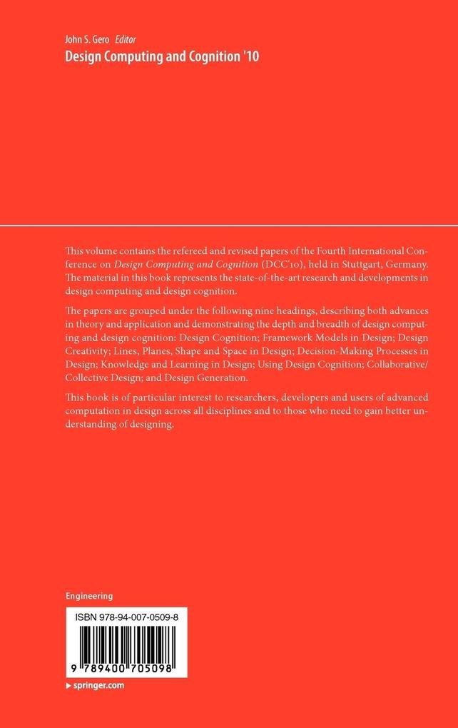 Weitere Ansicht: Design Computing and Cognition '10