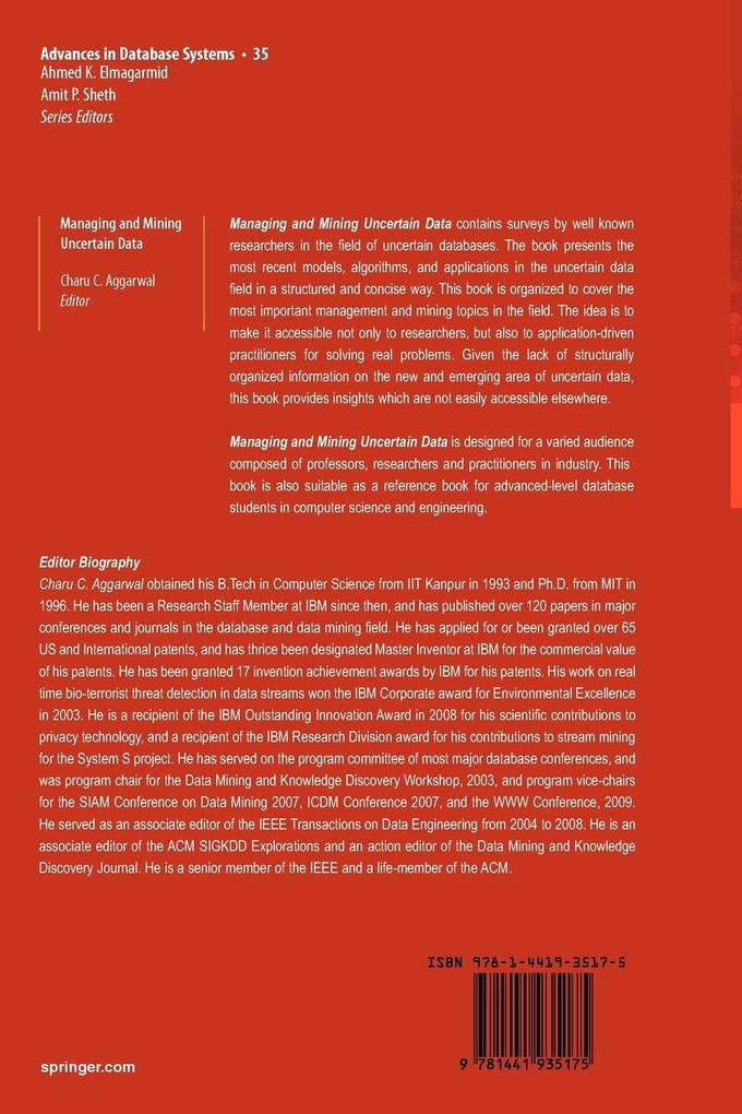 Weitere Ansicht: Managing and Mining Uncertain Data