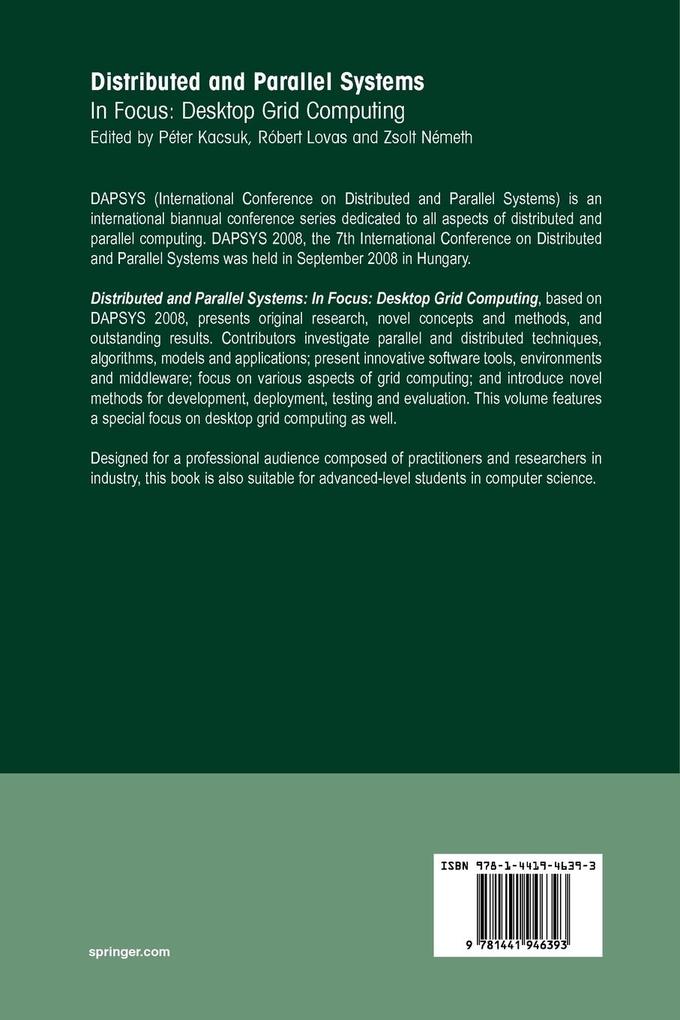 Weitere Ansicht: Distributed and Parallel Systems
