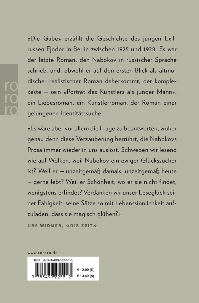 Weitere Ansicht: Die Gabe | Vladimir Nabokov