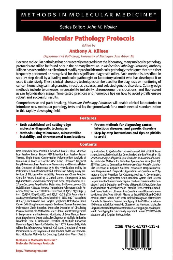 Weitere Ansicht: Molecular Pathology Protocols