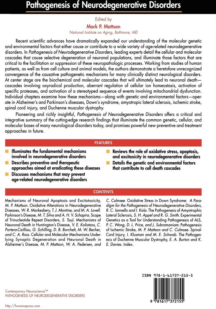 Weitere Ansicht: Pathogenesis of Neurodegenerative Disorders