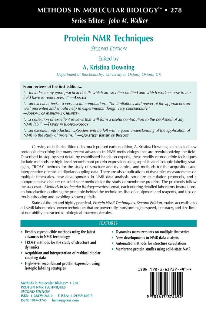 Weitere Ansicht: Protein NMR Techniques
