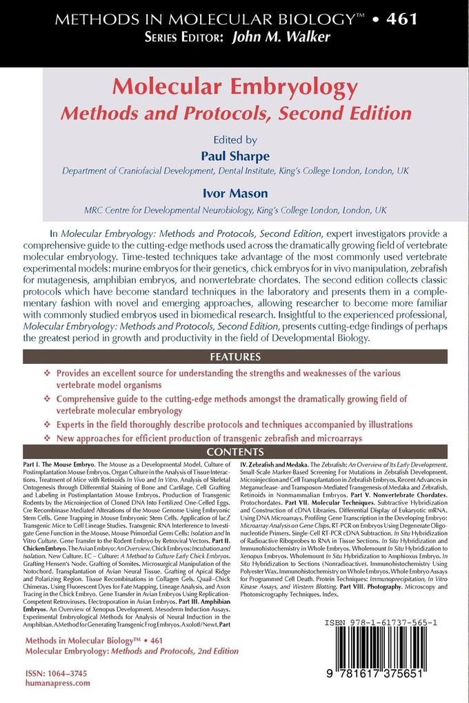 Weitere Ansicht: Molecular Embryology