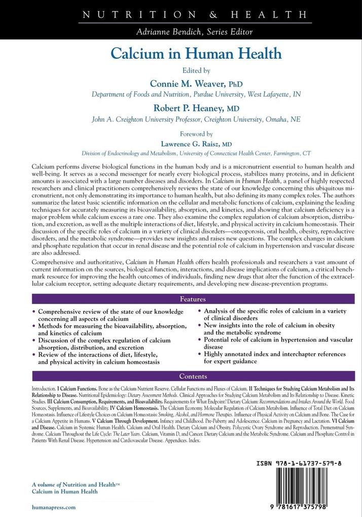 Weitere Ansicht: Calcium in Human Health