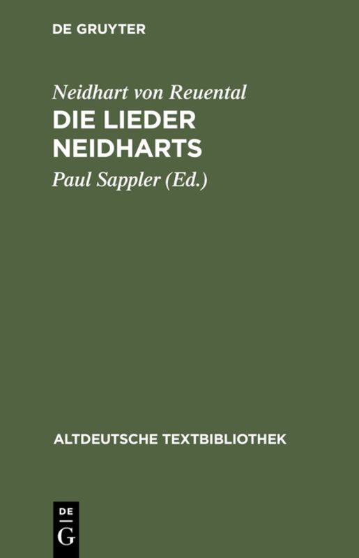 Produktbild: Die Lieder Neidharts | Neidhart von Reuental