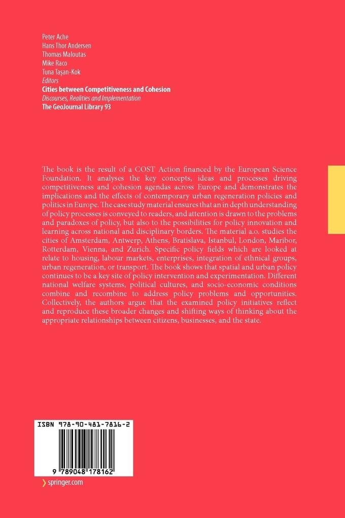 Weitere Ansicht: Cities between Competitiveness and Cohesion