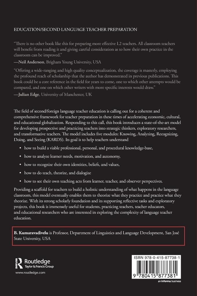 Weitere Ansicht: Language Teacher Education for a Global Society | B. Kumaravadivelu