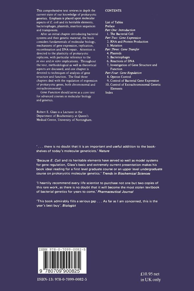 Weitere Ansicht: Gene Function | Robert E. Glass