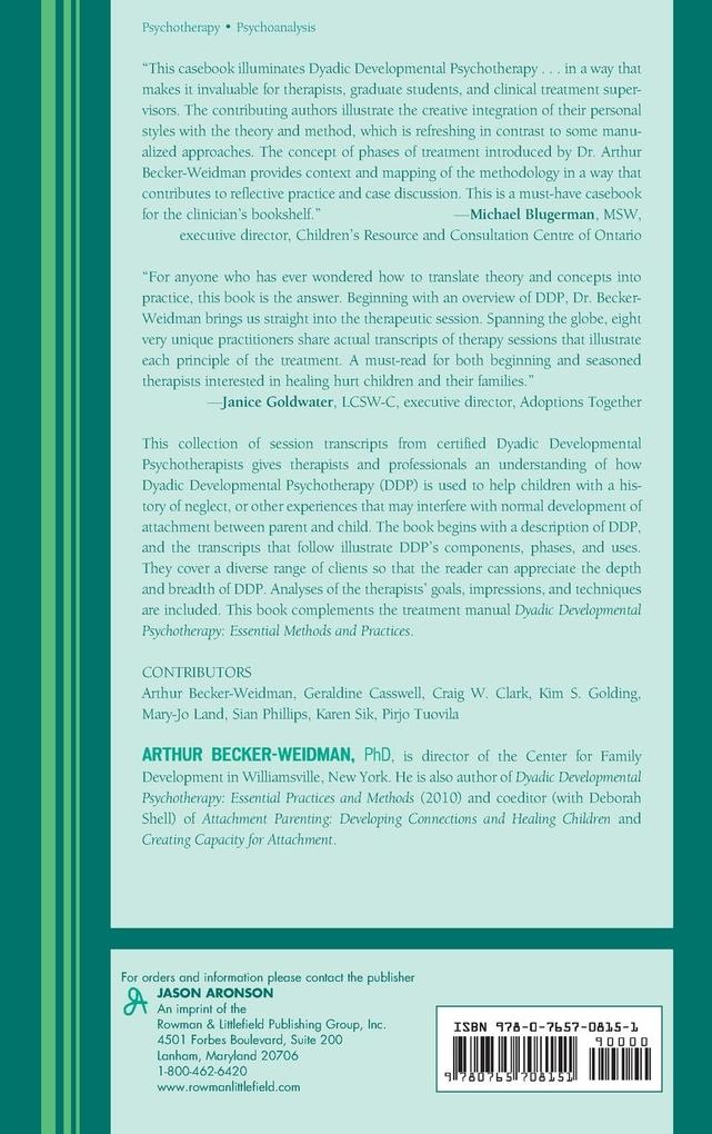 Weitere Ansicht: Dyadic Developmental Psychotherapy Casebook | Arthur Becker-Weidman