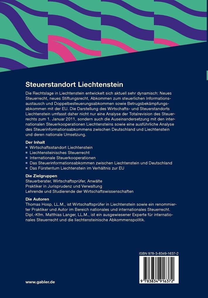 Weitere Ansicht: Steuerstandort Liechtenstein | Thomas Hosp LL.M., Matthias Langer